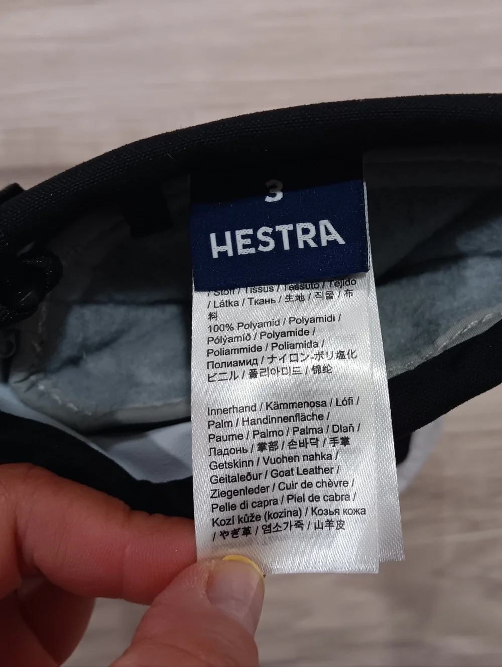 Hestra Army Kid's Leather Helis Ski Jr Mitt Black 3